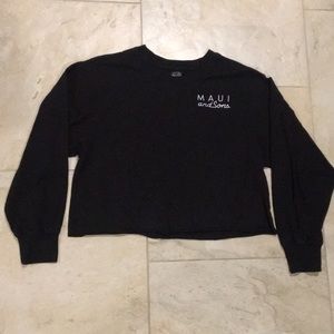 Maui and Sons cropped long sleeved shirt